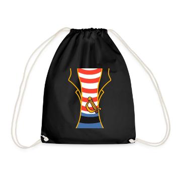 Lumberjack Costume - Drawstring Bag - black - Front
