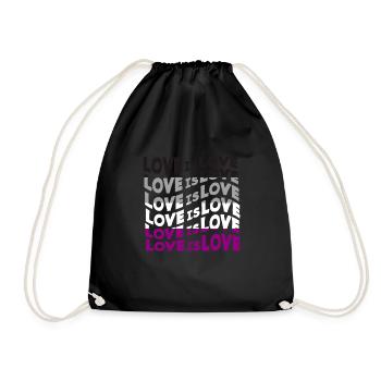 Cadeau de fierté du drapeau asexué - Sac de sport léger - noir - Devant