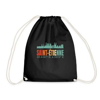 Saint-Étienne - Drawstring Bag - black - Front