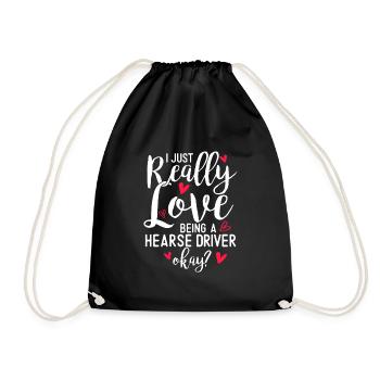 J’adore avoir un chauffeur de corbillard. - Sac de sport léger - noir - Devant