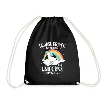 Hearse drivers are magical like only unicorns - Drawstring Bag - black - Front