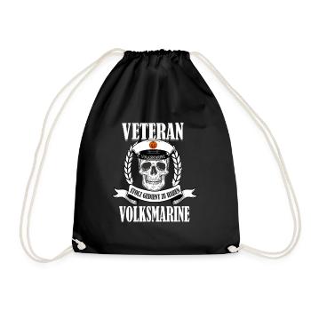 Volksmarine DDR NVA Veteran - Turnbeutel - Schwarz - Vorne