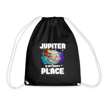 Jupiter Planet Geschenk - Turnbeutel - Schwarz - Vorne