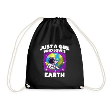 Cadeau de Girl Earth - Sac de sport léger - noir - Devant