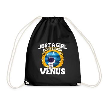 Mädchen Venus Geschenk - Turnbeutel - Schwarz - Vorne