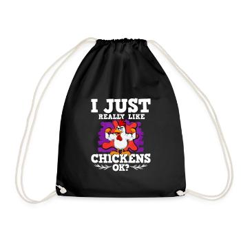Poulets - Sac de sport léger - noir - Devant