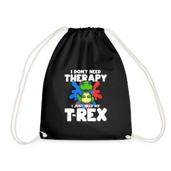 T-Rex - Turnbeutel - Schwarz - Vorne
