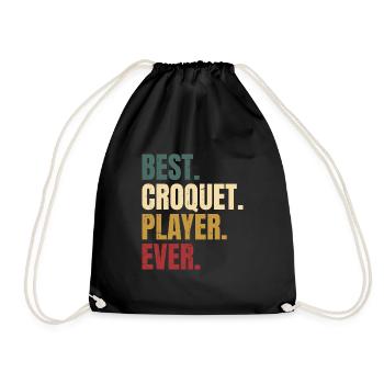 Croquet - Drawstring Bag - black - Front