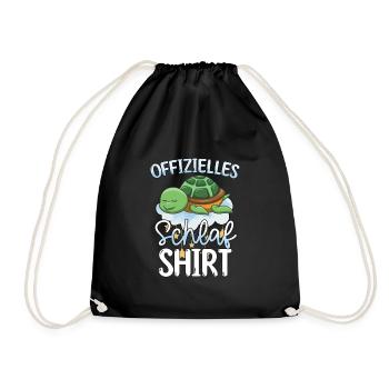 Offizielles Schlafshirt Schildkröte - Turnbeutel - Schwarz - Vorne
