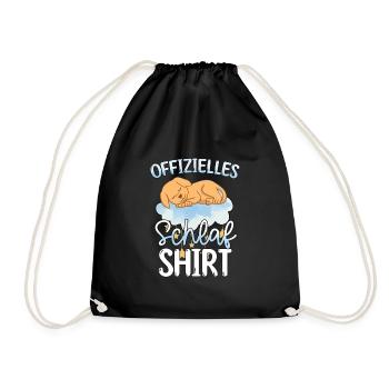 Offizielles Schlafshirt Golden Retriever - Turnbeutel - Schwarz - Vorne