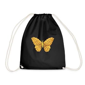 Chips Eating Snacks Candy Gift - Drawstring Bag - black - Front