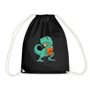 Chips Eating Snacks Candy Gift - Drawstring Bag - black - Front