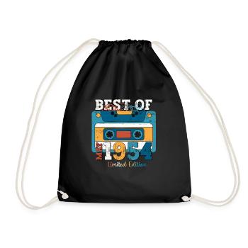 69th Birthday Man Cassette May Year 1954 - Drawstring Bag - black - Front
