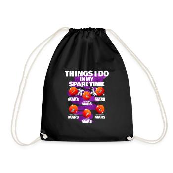 Mars - Drawstring Bag - black - Front