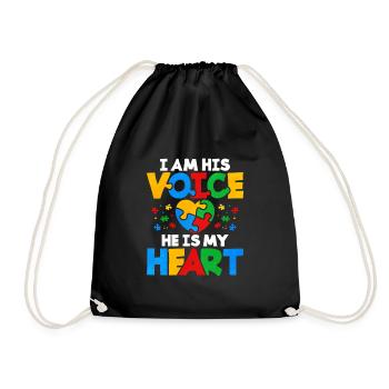 Cadeau autisme autisme - Sac de sport léger - noir - Devant