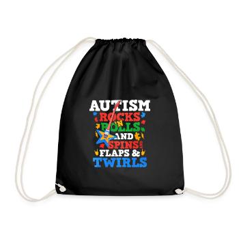 Autism Autism Gift - Drawstring Bag - black - Front