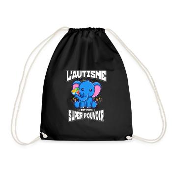 Autism Autism Gift - Drawstring Bag - black - Front