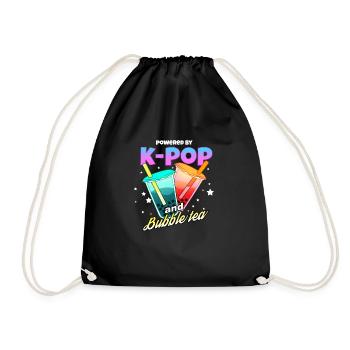 K Pop Und Bubble Tee - Turnbeutel - Schwarz - Vorne