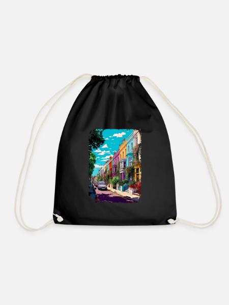London - Drawstring Bag - black