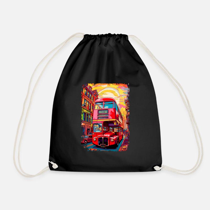 London - Drawstring Bag - black