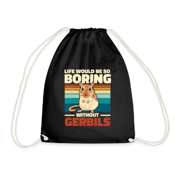 Gerbil - Drawstring Bag - black - Front
