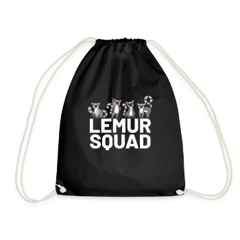 Lemur - Drawstring Bag - black - Front