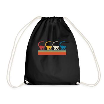 Lemur - Drawstring Bag - black - Front