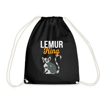 Lemur - Drawstring Bag - black - Front