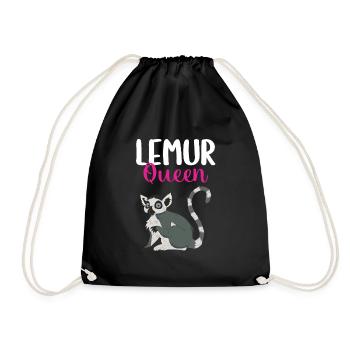 Lemur - Drawstring Bag - black - Front