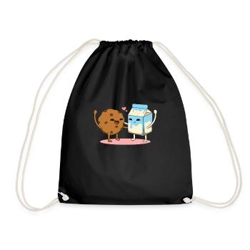 Coffee-milk pair - Drawstring Bag - black - Front