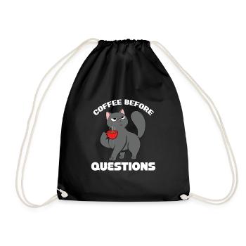 Le café avant les questions - Sac de sport léger - noir - Devant
