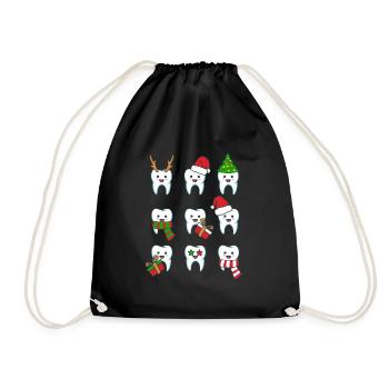 Dents dentaires Dentiste Dentiste - Sac de sport léger - noir - Devant