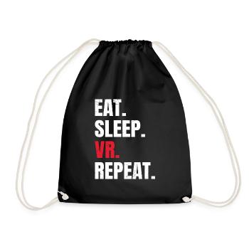 Virtual Reality VR Gift - Drawstring Bag - black - Front