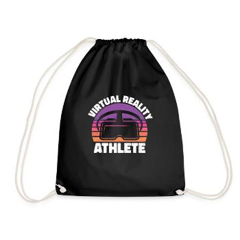 Virtual Reality VR Gift - Drawstring Bag - black - Front