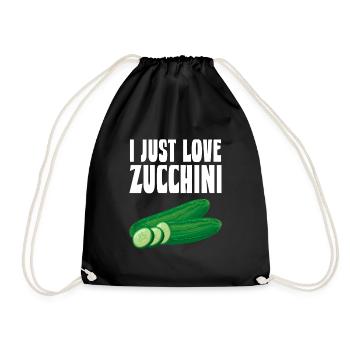 Zucchini - Turnbeutel - Schwarz - Vorne