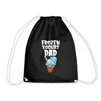 Frozen Yogurt Dad - Drawstring Bag - black - Front