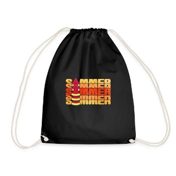 Pastèque - Sac de sport léger - noir - Devant