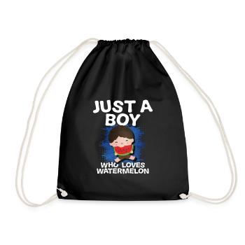 Watermelon - Drawstring Bag - black - Front