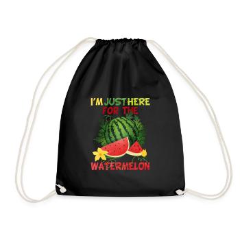 Watermelon - Drawstring Bag - black - Front