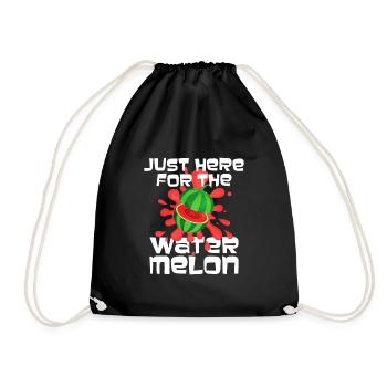 Wassermelone - Turnbeutel - Schwarz - Vorne