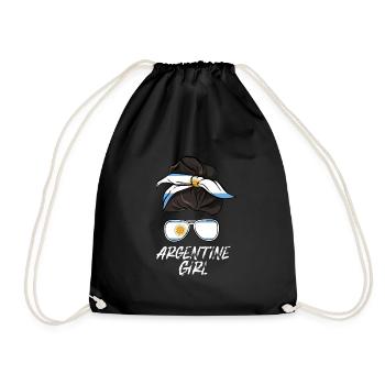 Argentina - Drawstring Bag - black - Front