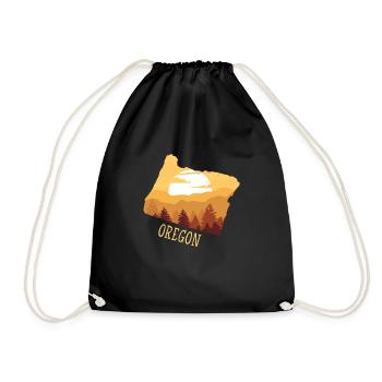 Oregon - Drawstring Bag - black - Front