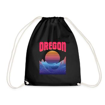 Oregon - Drawstring Bag - black - Front
