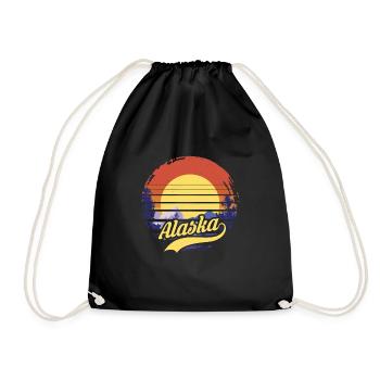 Alaska - Drawstring Bag - black - Front