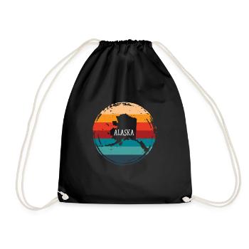 Alaska - Drawstring Bag - black - Front