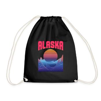 Alaska - Drawstring Bag - black - Front