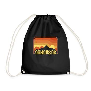Arkansas - Drawstring Bag - black - Front