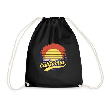 California - Drawstring Bag - black - Front