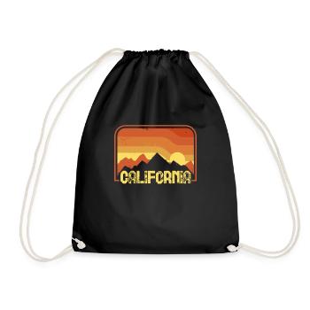 California - Drawstring Bag - black - Front