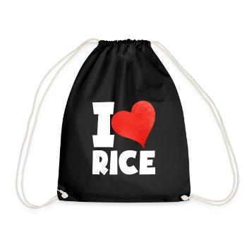 Rice - Drawstring Bag - black - Front